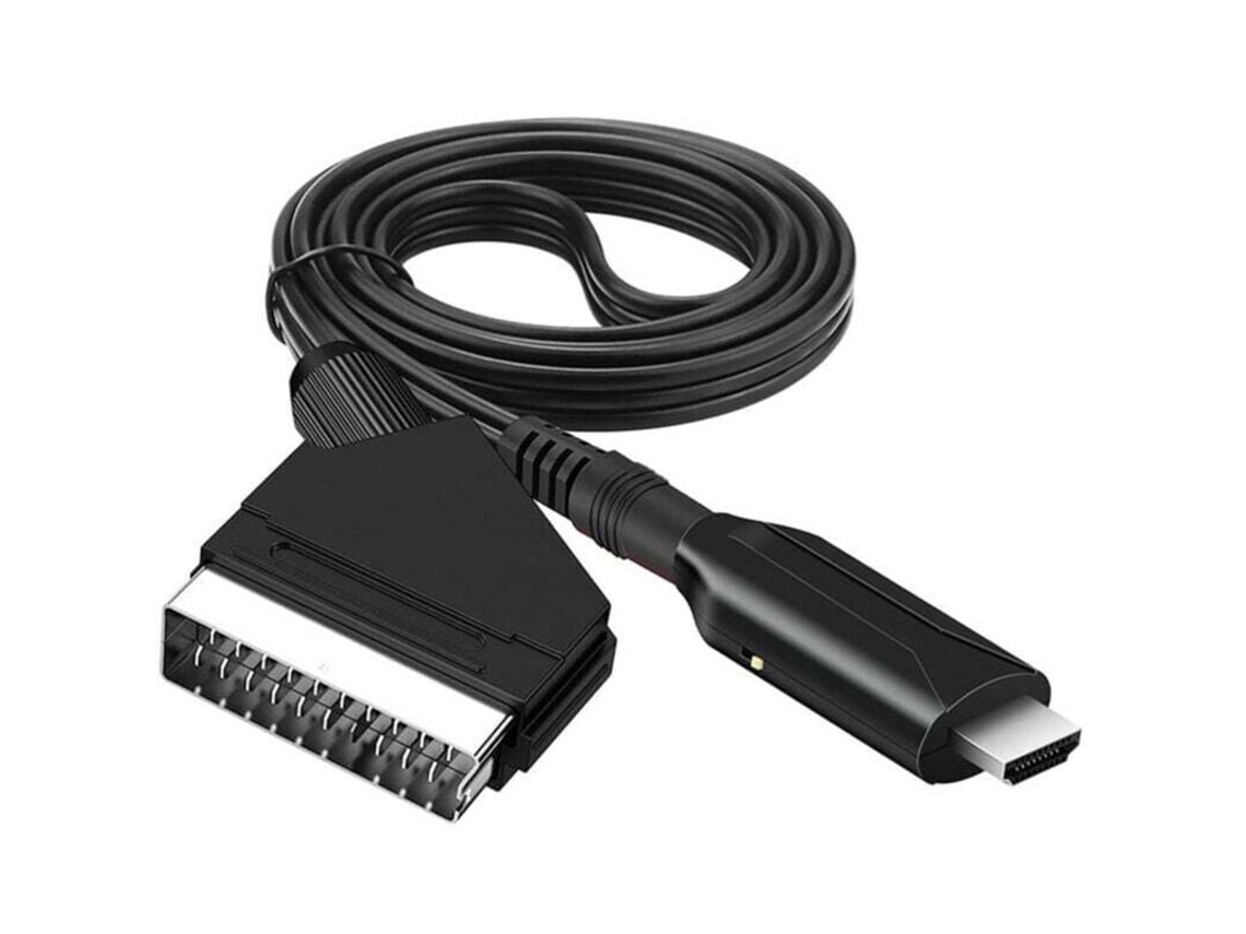 Cabo Scart para Hdmi Adaptador Conversor de Áudio e Vídeo 1080p/720p Tudo em um. AQUAFORGE