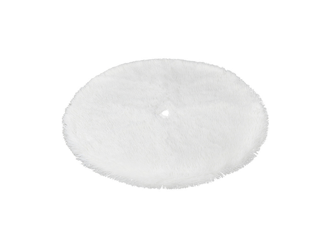 Árvore De Natal Branca De Pelúcia Com Tapete Laxiscreed, Diâmetro 120cm Para Decoração Festiva