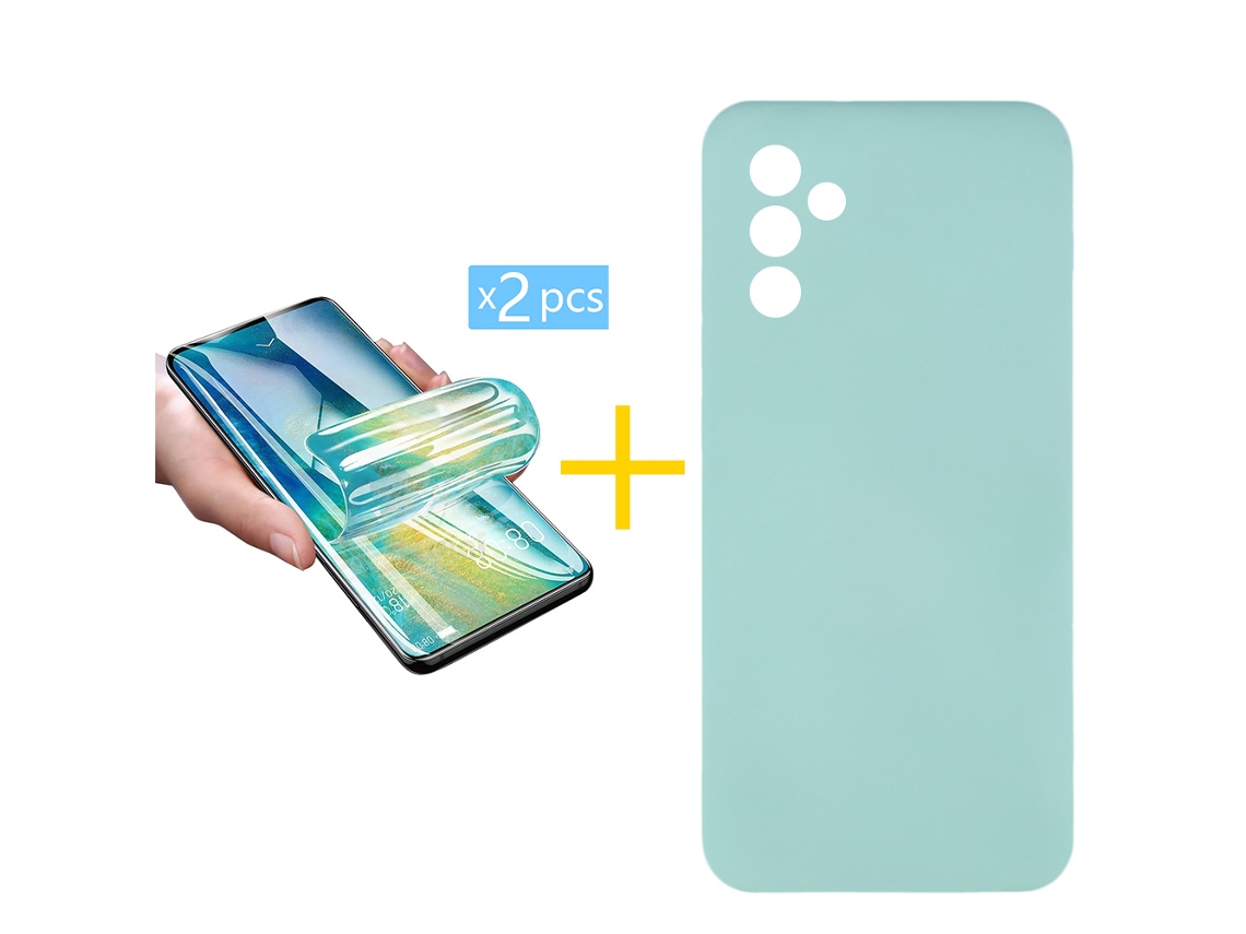 Pack 2 X Película De Hidrogel Capa Skyhe Samsung Galaxy A05s 5g Silicone Líquido Verde-água
