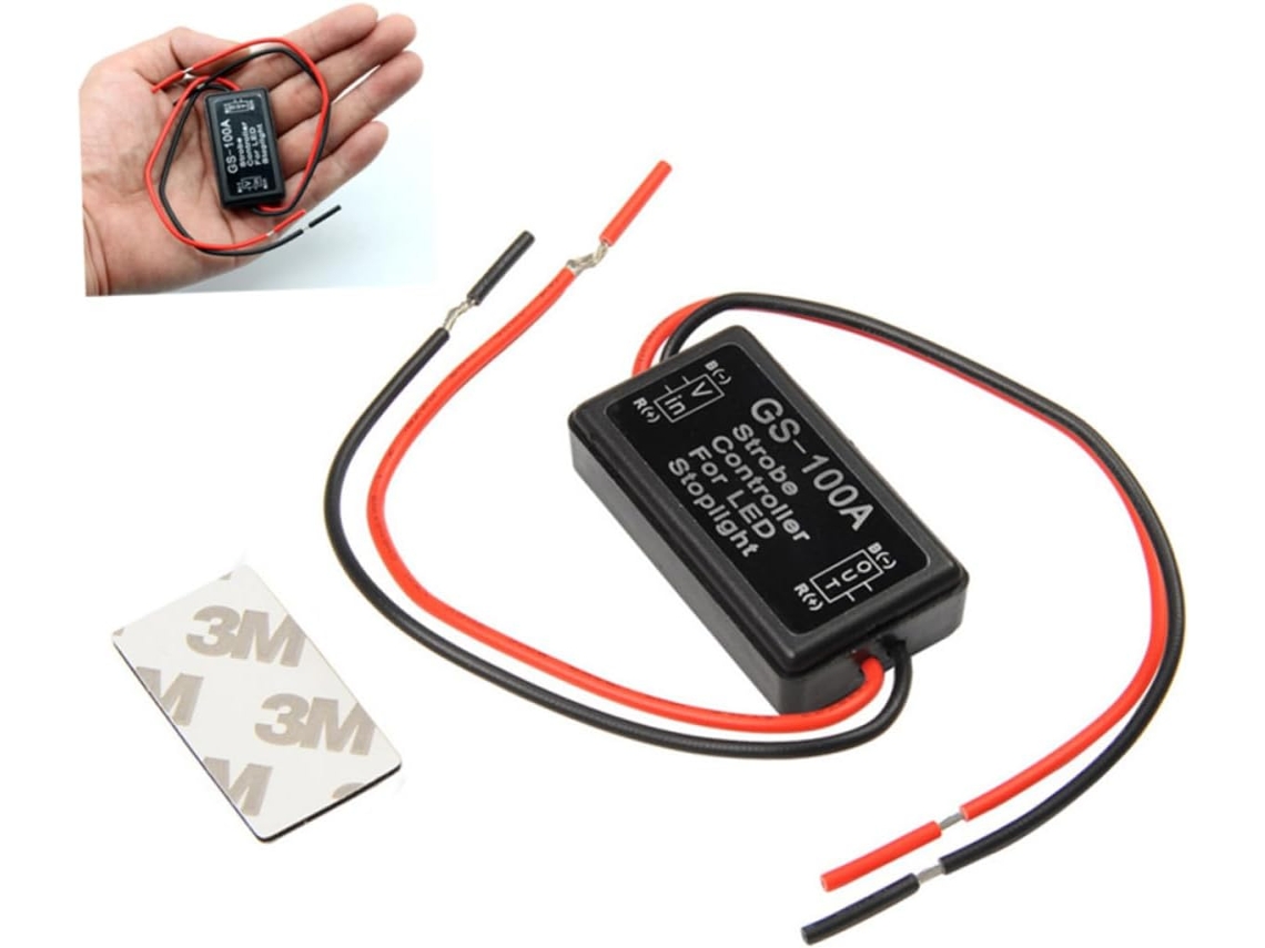 Módulo De Controle Luz Estroboscópica Freio Traseiro Led À Prova D Água E Com Proteção Contra Curto Circuito