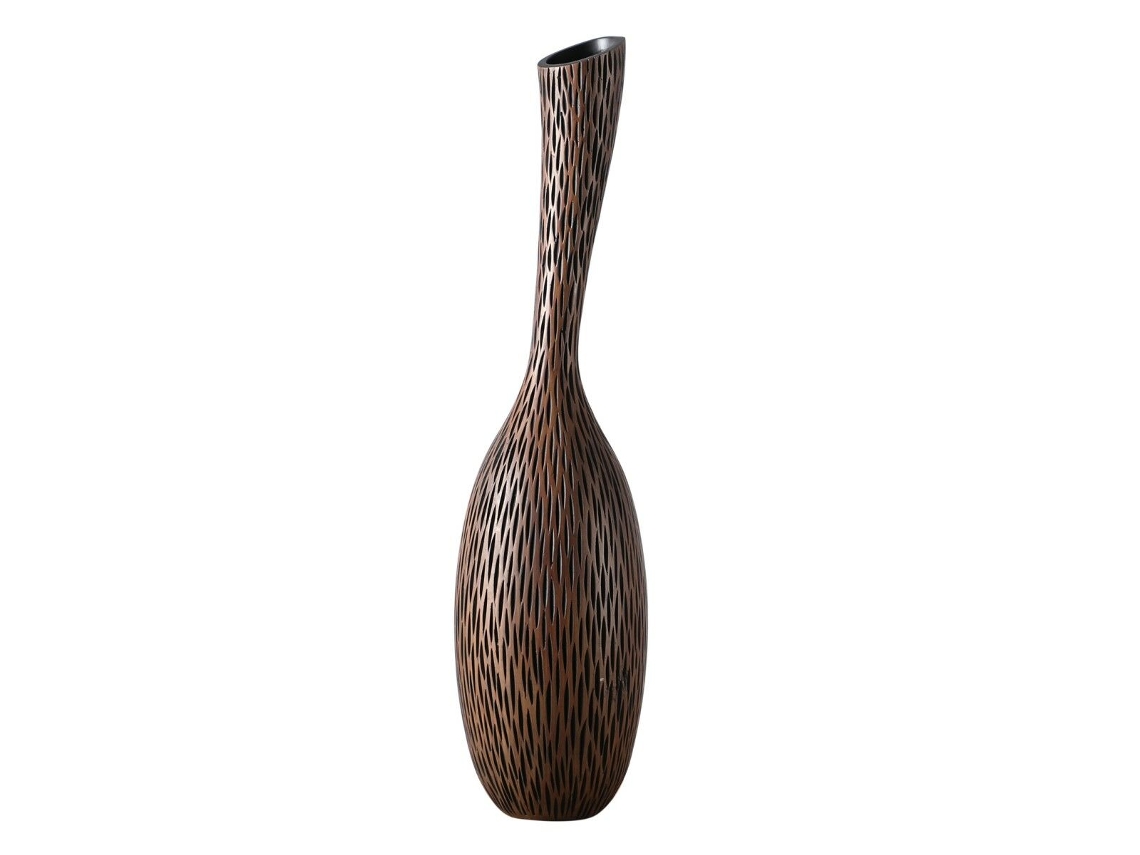Vaso SIGNES GRIMALT Castanho Resina 15,5x63,5x15,5 cm