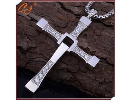 Colar - Colar de joias fofas - Velozes e Furiosos - Cruz - Prata - Zircônia Cúbica COLLIER MIGNON DE BIJOUX