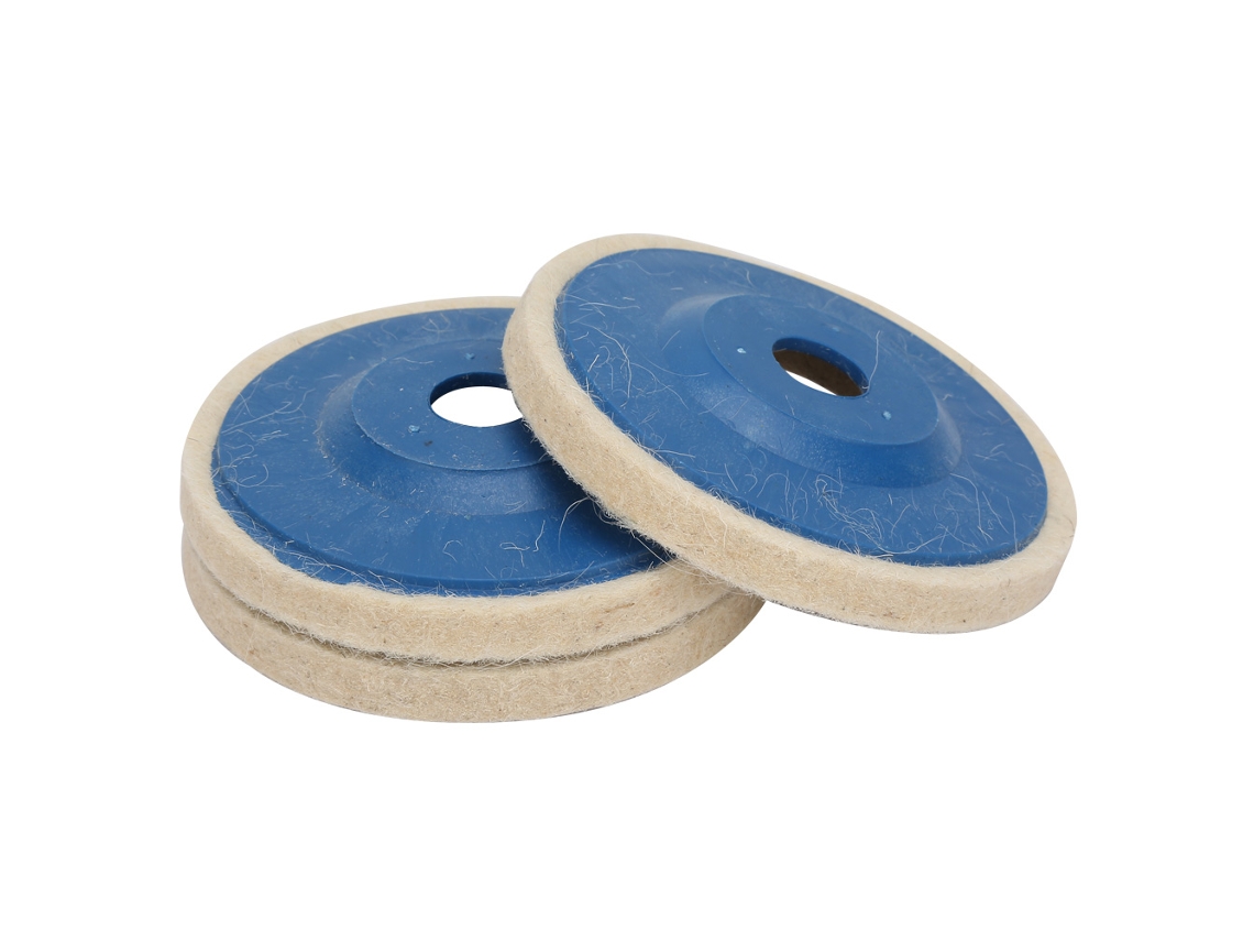 Disco de polimento de lã, popular e prático, com ângulo de 4 polegadas, para lixar (3 peças).