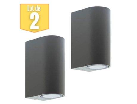 Lote de 2 Spider-2D 2X35W Gu10 Ip44 Cinza VITOLIGHTING