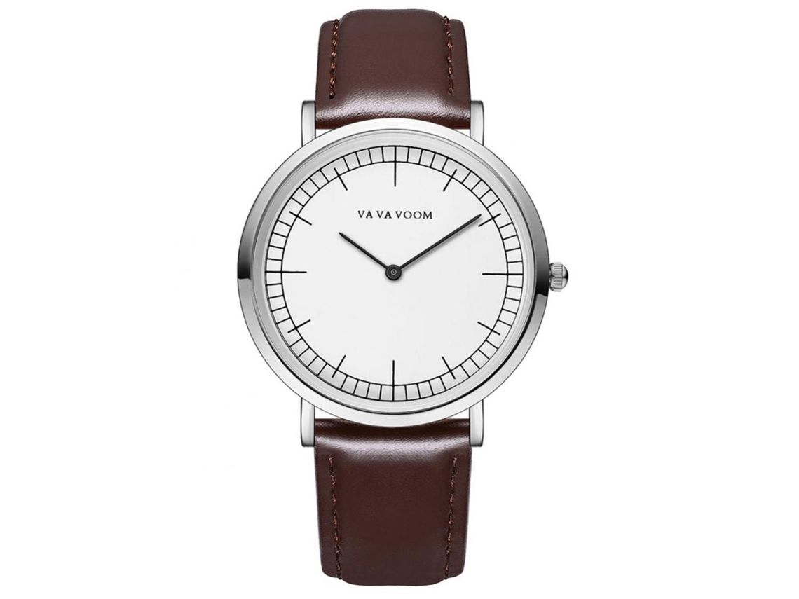 Reloj De Pulsera Para Mujer Elegante Con Movimiento De Cuarzo Moda (plata Marrón)