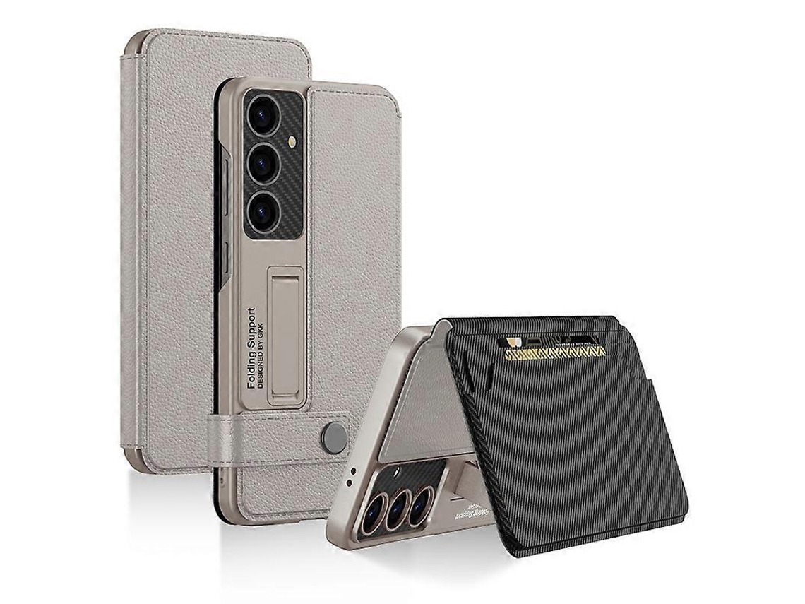 Capa De Couro Com Aba Dobrável Gkk Para Samsung Galaxy S25+ 5g
