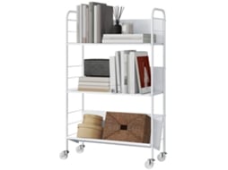 Estante de 9 Cubos com 3 Portas, 6 Compartimentos, 106x24x95 Cm Branco ORBITRA COMMERCE