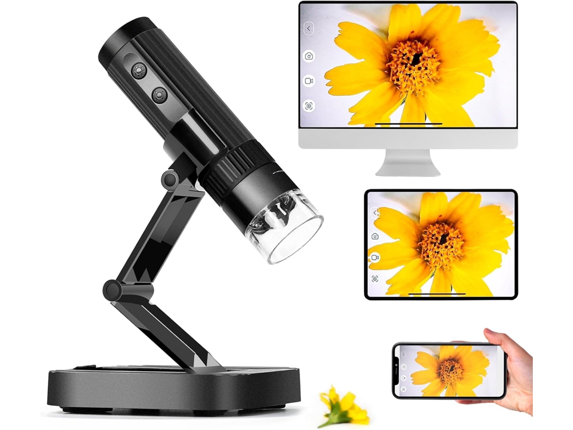 Microscópio Digital, 1080p, 50x A 1000x, Usb, Com Microfone, Para Observação E Reparos