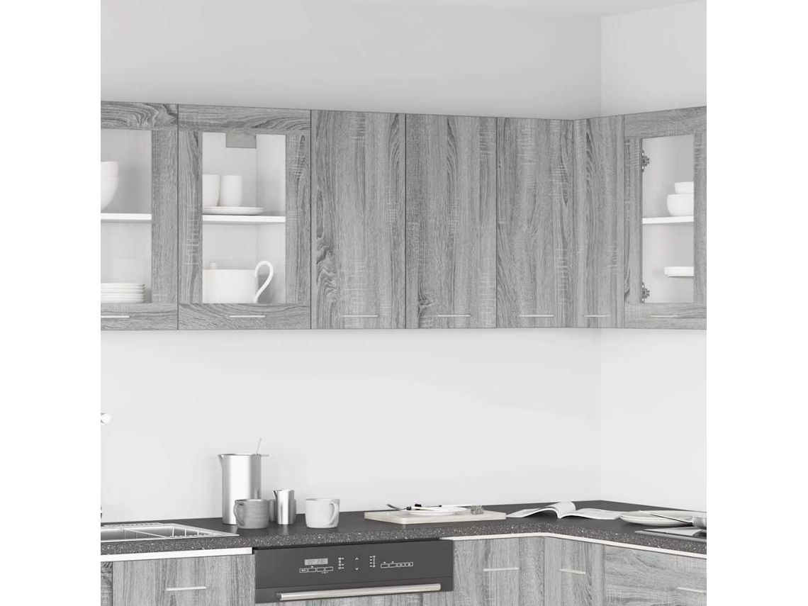 Vidaxl Armário De Parede “lyon” 60x31x60 Cm Sonoma Cinza