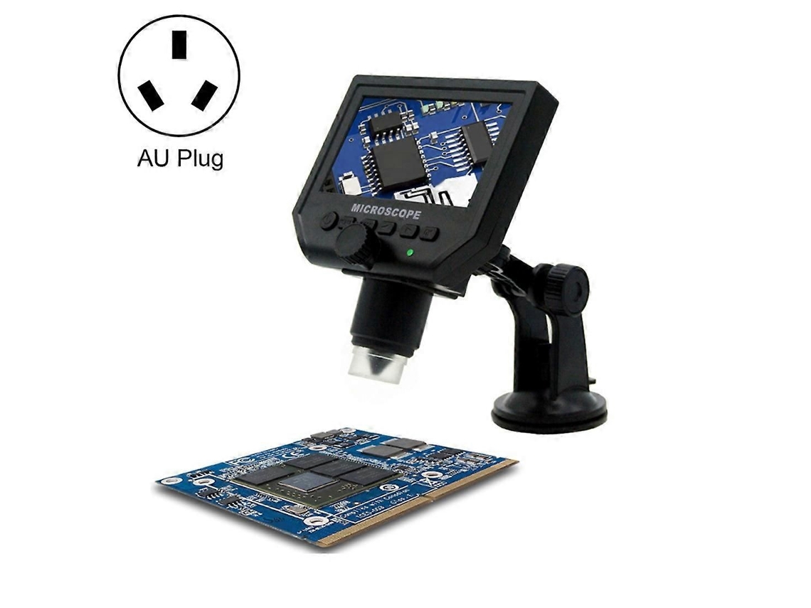 Microscópio Digital Portátil G600 600x 3.6mp Com Tela Lcd Hd De 4,3 Polegadas, Plugue: Plugue Au