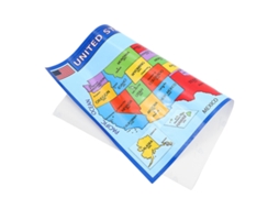 Mapa De Parede Educativo Dos Eua Da Toyzfriendy, 60x90 Cm, Impressão Alta Definição, Resistente Ao