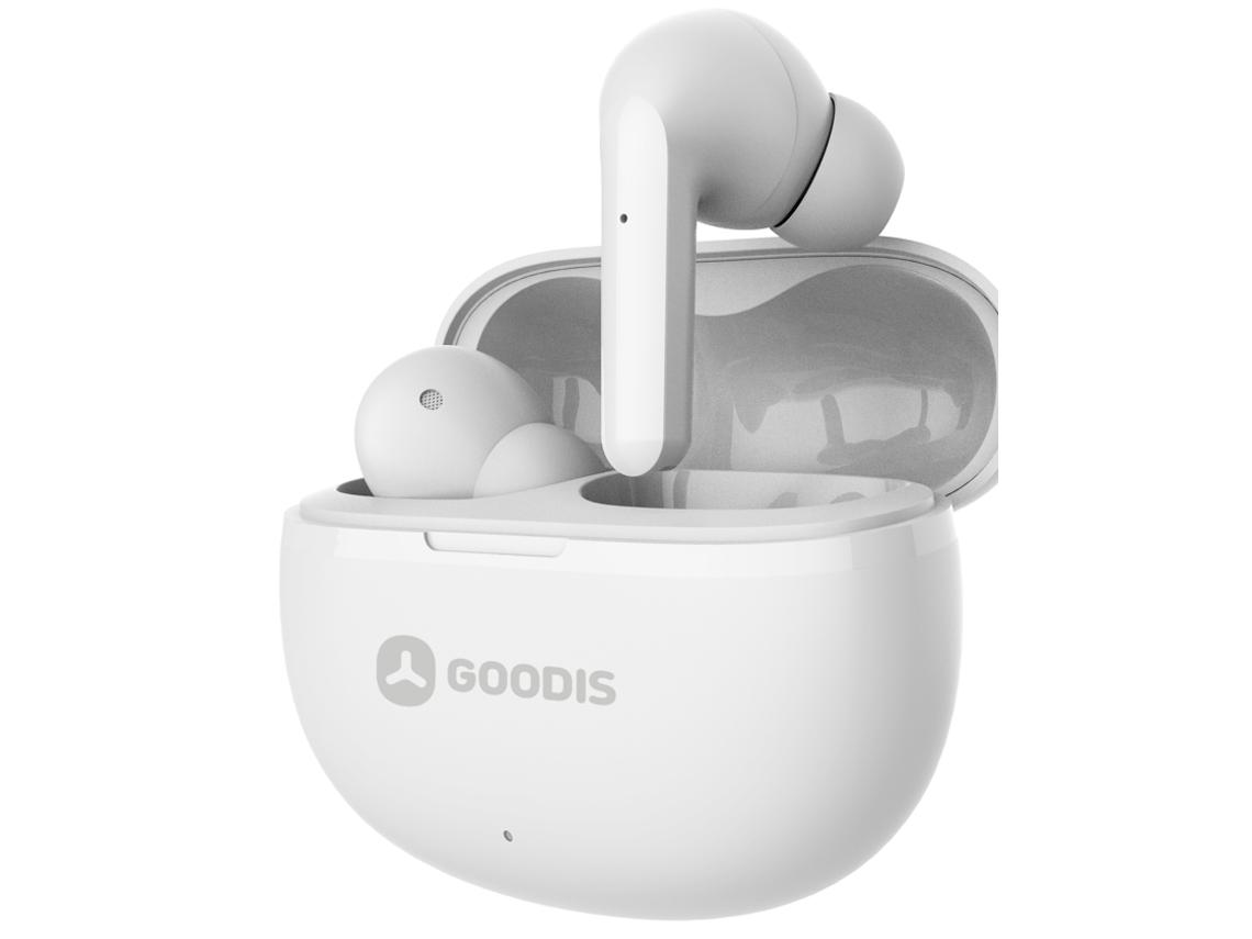 Auriculares Bluetooth True Wireless GOODIS Casual Style (In Ear - Microfone - Branco)