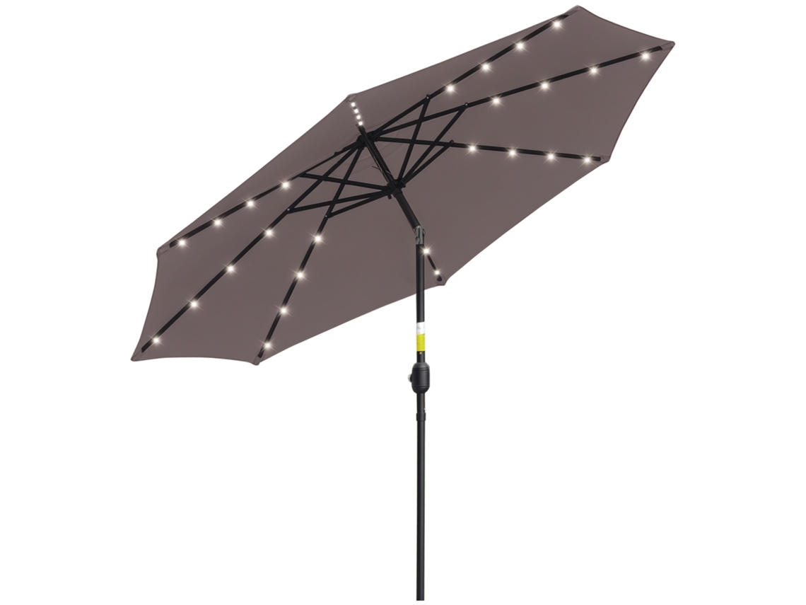 Guarda-sol Ø265cm, com Luzes LED Solares BTFORUS