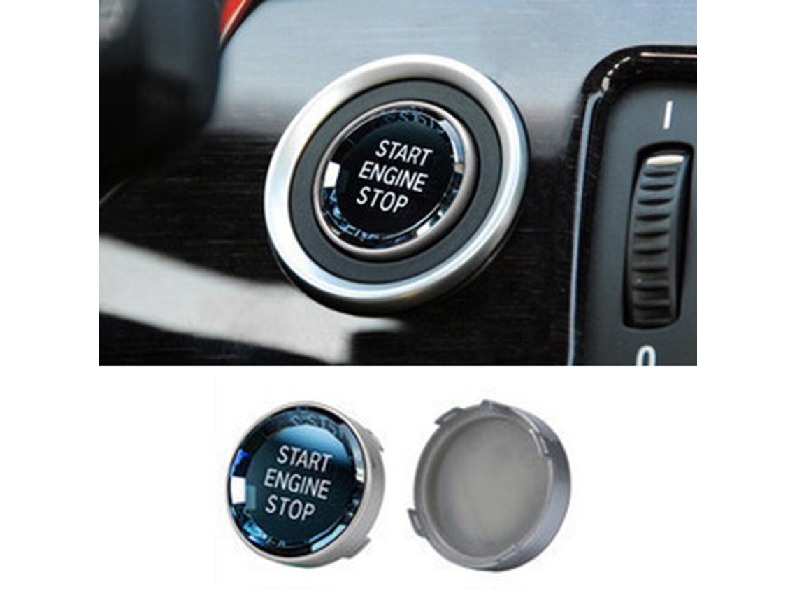 Acabamento Decorativo "cristal" para o Botão de Arranque/paragem do Motor Séries 3/5, E70, E90, E60 (preto) (start/stop)