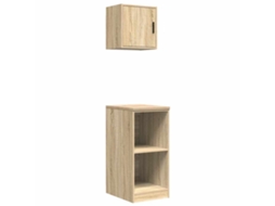 Garage Cabinet, Garage Cabinets Vidaxl Marrom Madeira Processada (40 X 51 X 85 Cm)