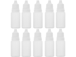 Pacote Com 10 Frascos Conta-gotas Reutilizáveis De Plástico Transparente De 10 Ml