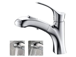 MEOIRUERY Torneira De Banheiro Moderna Com Pulverizador Retrátil De Dupla Função, Comprimento Extraível Flexível De 40 60 Cm, Acabamento Cromado, Perfeita Para