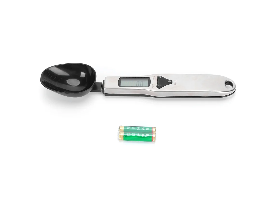 Colher de medição digital (aço inoxidável, peso preciso 500g0,1g)