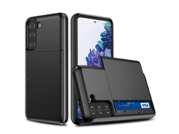 Capa Protetora À Prova De Choque Com Compartimento Para Cartão Para Samsung Galaxy S21 5g