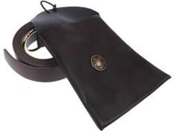 Bolsa de cintura medieval retrô em couro sintético para cosplay, Halloween e festivais de fantasia.