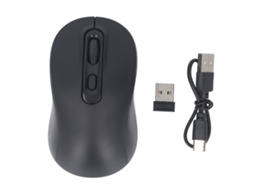 Aetheria mouse Sem Fio Bluetooth 2.4ghz Recarregável Silencioso Portátil para Tablet Laptop Preto