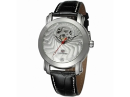 Reloj Mecánico Automático Hollow De Cuero Pu Resistente Al Agua Para Hombre (blanco)