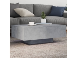 Vidaxl Mesa De Centro Com Luzes Led 85x55x31 Cm Cinzento Cimento