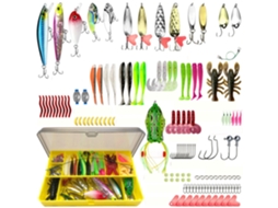 Lurelia Kit De Pesca Com 131 Peças E Caixa De Equipamentos, Combinação Para Robalo, Água Doce