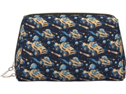Necessaire de maquiagem EOOCOO com estampa espacial, viagem feminina