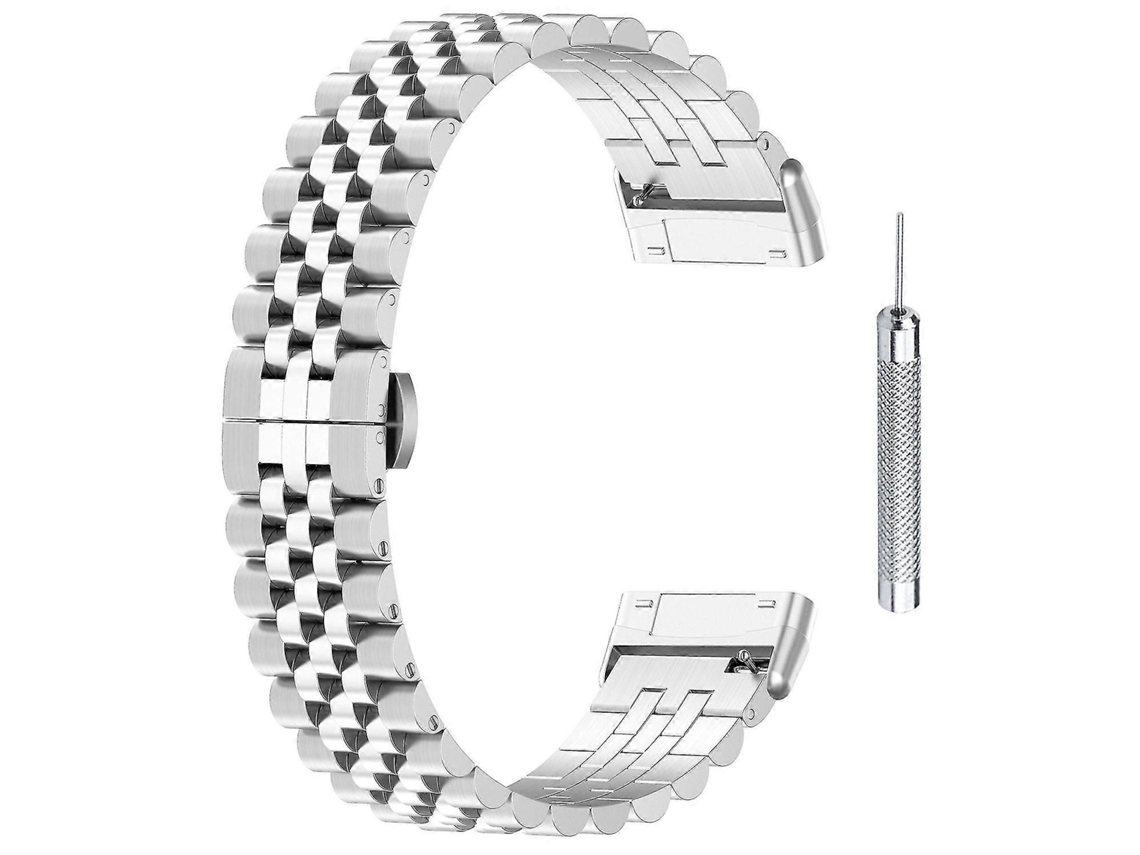 Pulseira De Relógio Fitbit Versa 3/versa 4 De Aço Inoxidável Com 5 Contas E Ferramenta Olysi Shop