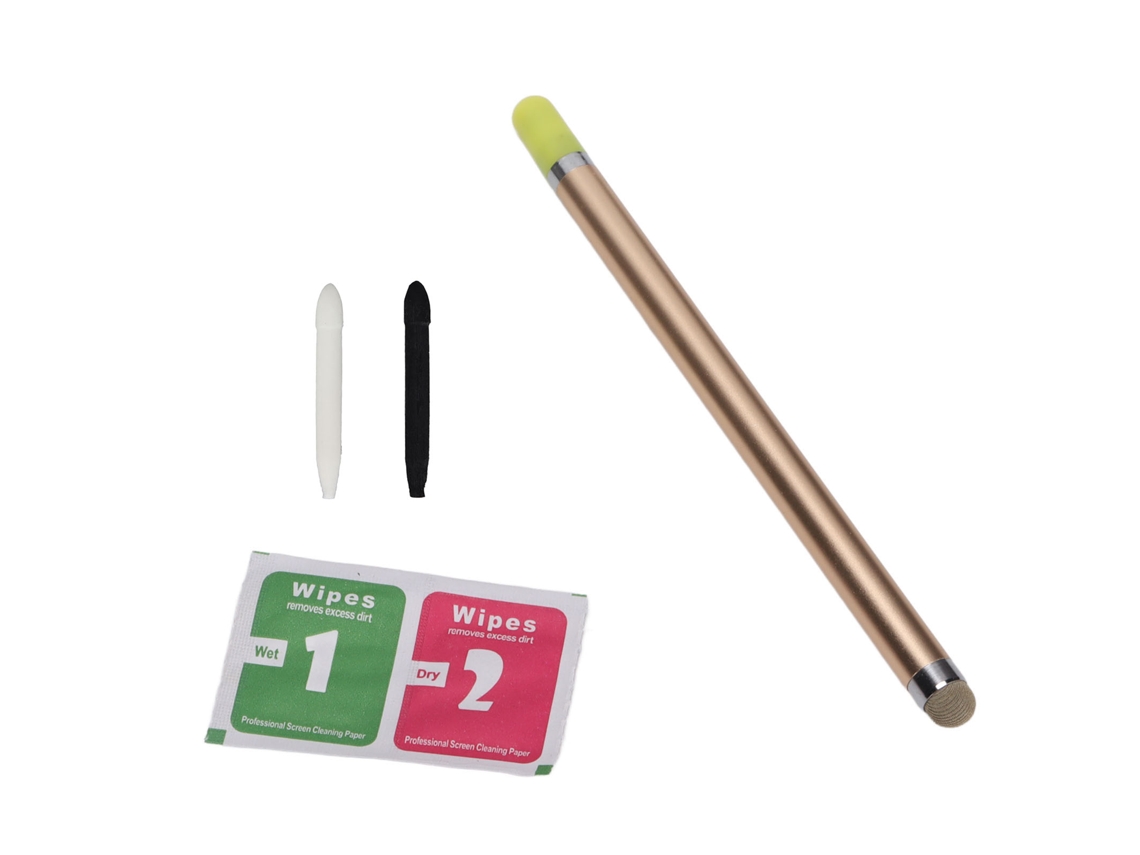 Caneta Estilo (ponta De Fibra, Espessura Dupla) Estilo Capacitivo De Metal Para Celulares E Tablets, Estilo Com Ponta Substituível