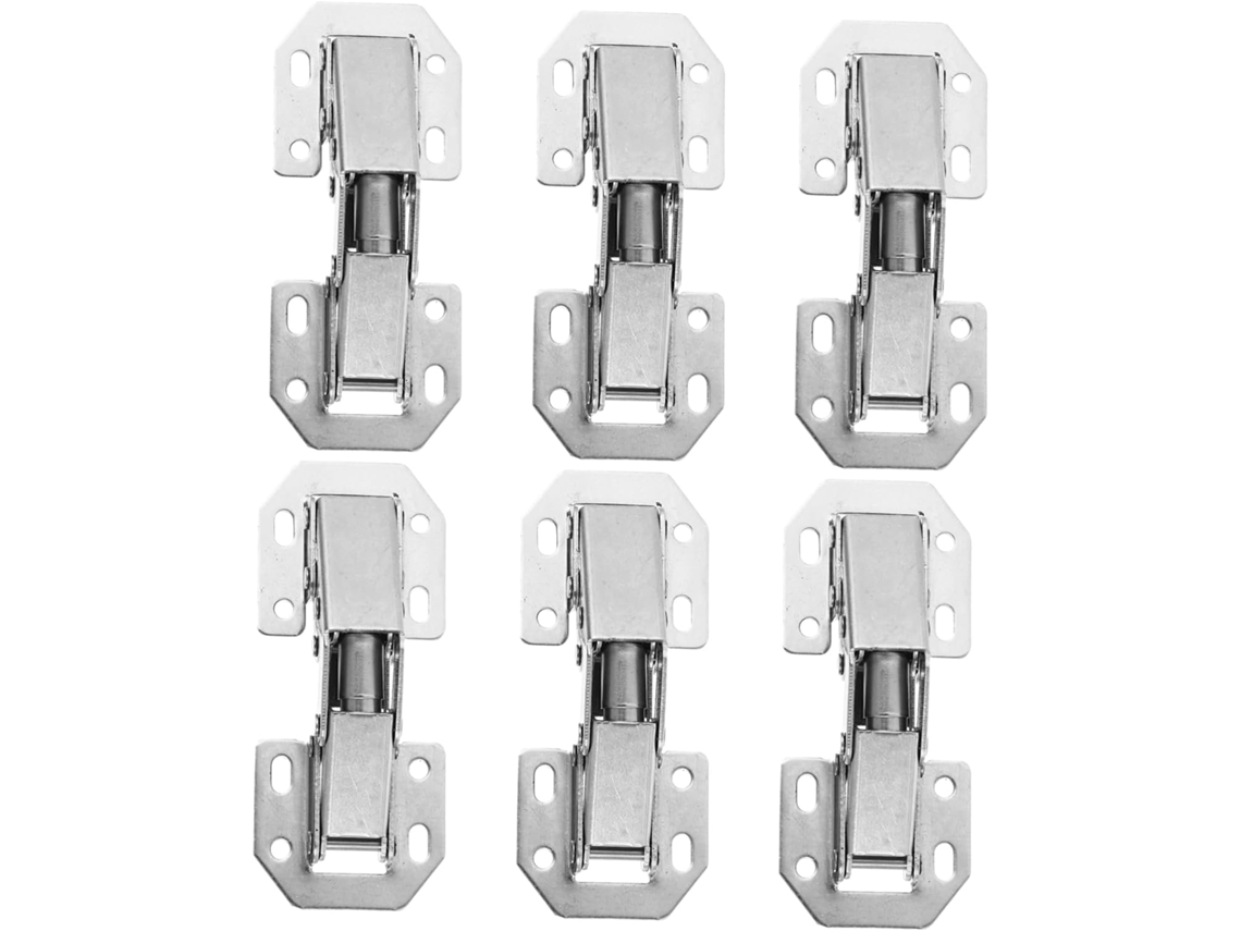 Conjunto De 6 Dobradiças Com Amortecimento Para Portas Armários, Em