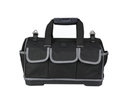 Bolsa De Ferramentas Cinza De Plástico De 17 Polegadas Para Encanadores E Eletricistas 395x280x210mm