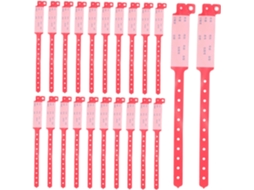 Pacote com 100 pulseiras descartáveis para hospitais, pulseiras de identificação para adultos para eventos e hospitais.