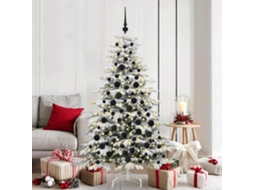 Vidaxl Conjunto De Bolas De Natal 120 Unid. 300 Led Branco Quente