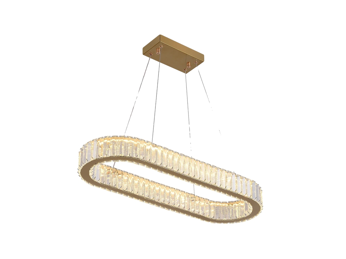 Candelabro, Design Elegante, Iluminação Brilhante, L70cm-dourado, Com Controle Remoto