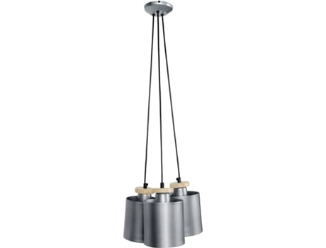 Candeeiro de Teto  Uzibuze 30 cm (Prateado - E27 - Máx. 40W - Metal)