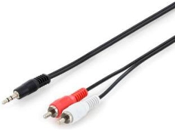 Cabo de Áudio DIGITUS (2.5 m - Jack 3.5mm - Preto)