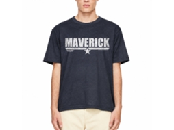 Rockinstone Top Gun Movie Maverick Heather Navy Adult T-shirt Size:l
