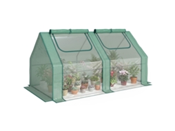 Serra For Plants Orto With 2 Coperture In Pe And Pvc Frame In Steel - Green 180x90x90cm
