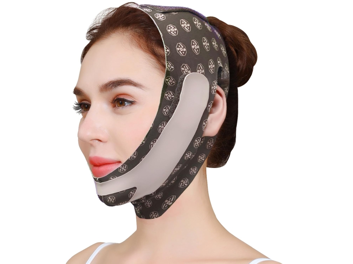 Máscara Facial De Elevação V Line Tira Fina Para Rosto Redutor De Queixo Duplo Reutilizável Silicone Macio Máscara Para Queixo Para Cima Venisymlis
