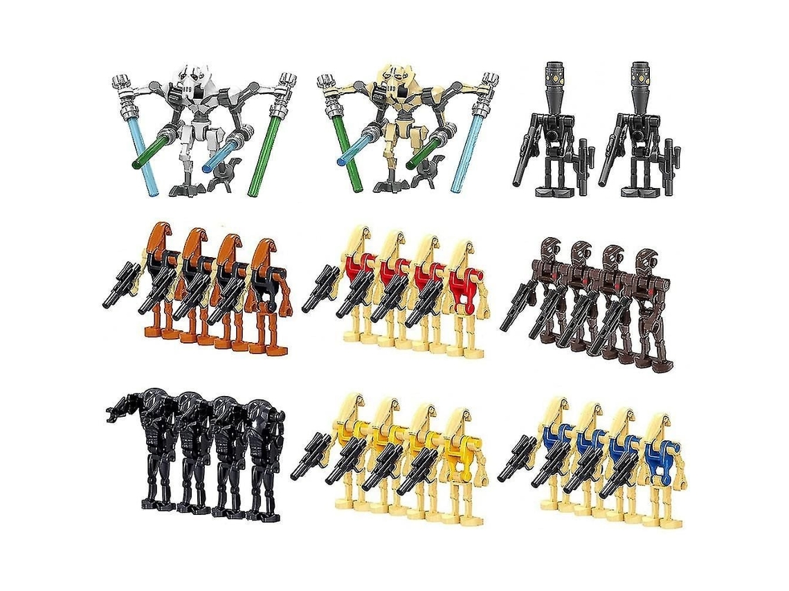 Lurelia Conjunto De 28 Soldados, Generais E Droides Com Acessórios, Minifiguras De Blocos