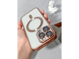 Capa Transparente Eletroplaqueada Magnética Shamokin Para Iphone 17 Com Protetor De Lente.
