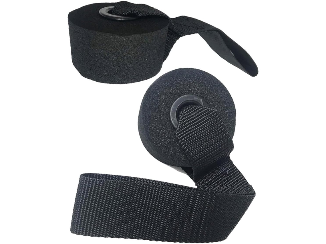 Conjunto De 4 Peças Ancoragem Porta Com Faixa Elástica Pvc Preta Vicasky, Tiras Resistentes Ao Desgaste E Alta