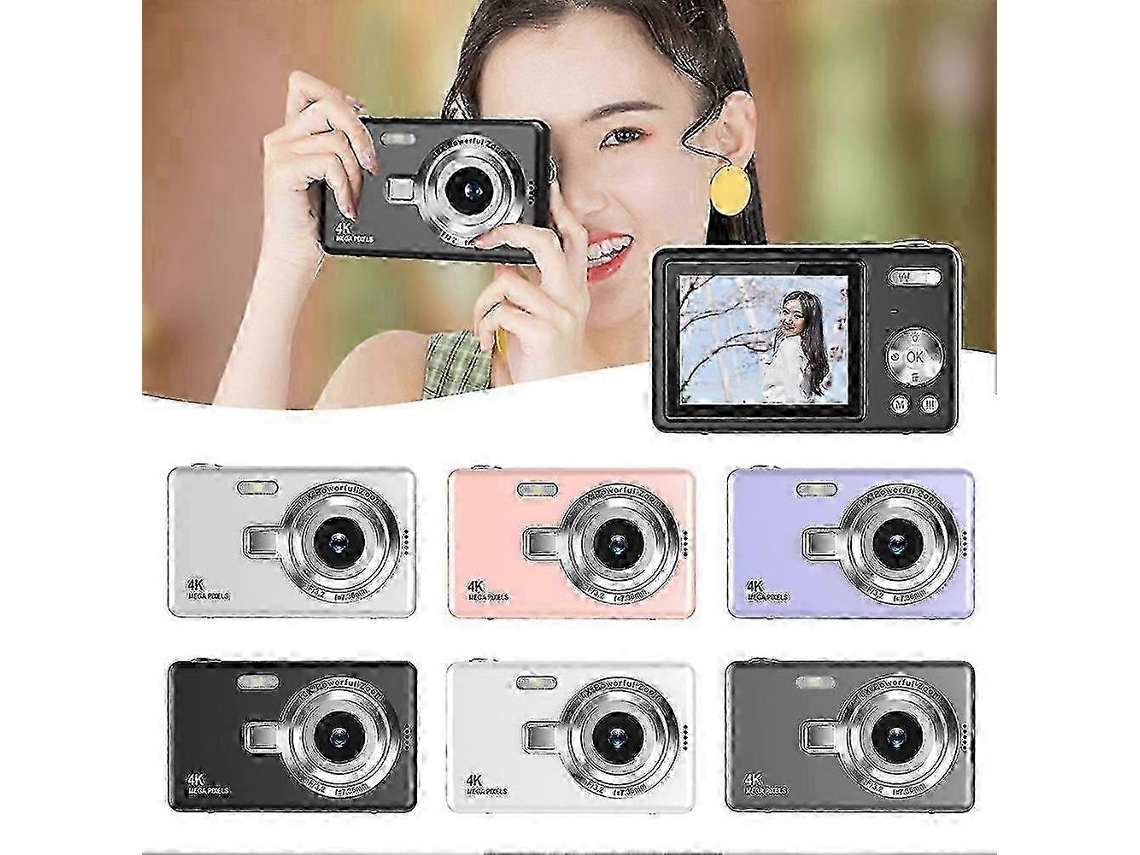 Máquina Fotográfica Digital Compacta Com Zoom 16x E Ecrã De 2,4 Polegadas