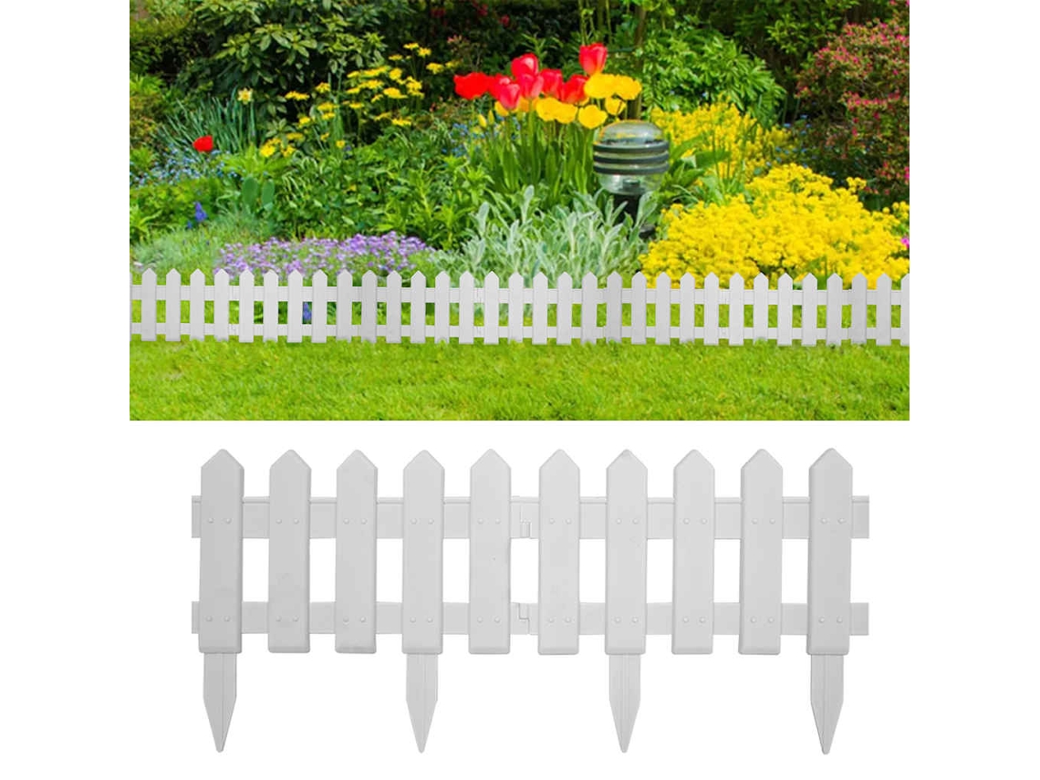 Vidaxl Bordas De Relvado 25 Pcs 10 M Pp Branco