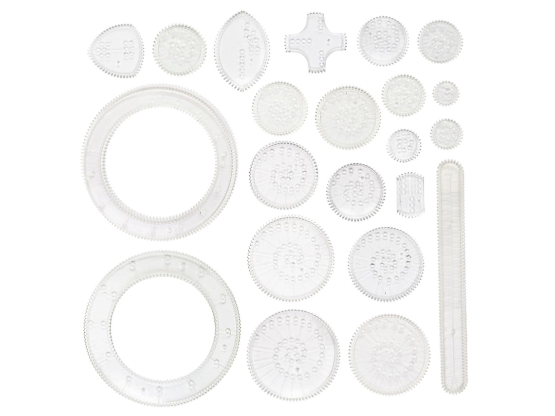 Conjunto de artesanato Happyyami Criativo com 22 peças, régua multifuncional, material plástico, kit de pintura para