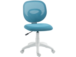 Cadeira de Escritório Ergonômica com Encosto em Forma de C, Altura Ajustável, Azul, ZENCORE SERVICES