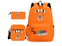 Conjunto de Três Peças de Mochila KOHREE para Estudante Rainbow Friends