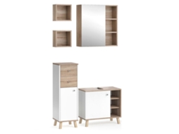 Conjunto de móveis de banheiro Vicco Senyo, Branco, 4 peças
